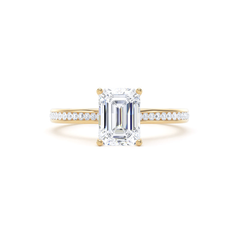 Zoe Emerald Cut Engagement Ring in 9ct Yellow Gold