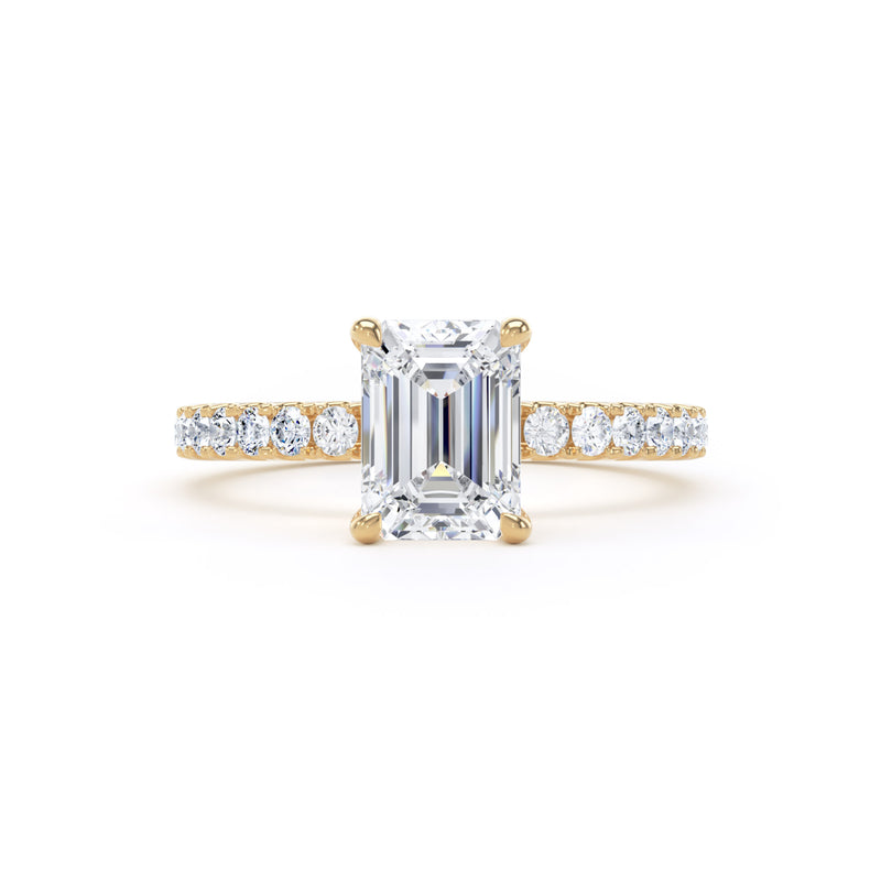 Zara Emerald Cut Engagement Ring in 18ct Yellow Gold