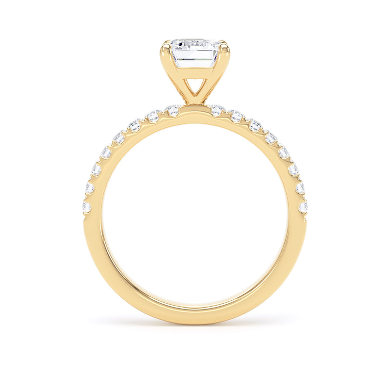 Zara Emerald Cut Engagement Ring in 18ct Yellow Gold