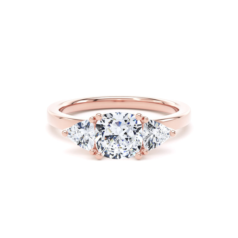 Vida Cushion Cut Engagement Ring in 18ct Rose Gold