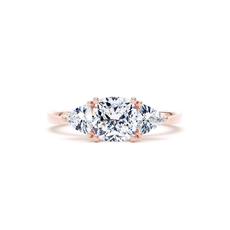 Vida Cushion Cut Engagement Ring in 9ct Rose Gold