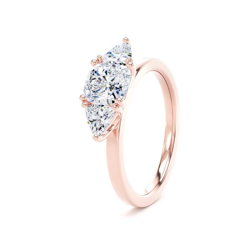 Vida Cushion Cut Engagement Ring in 9ct Rose Gold