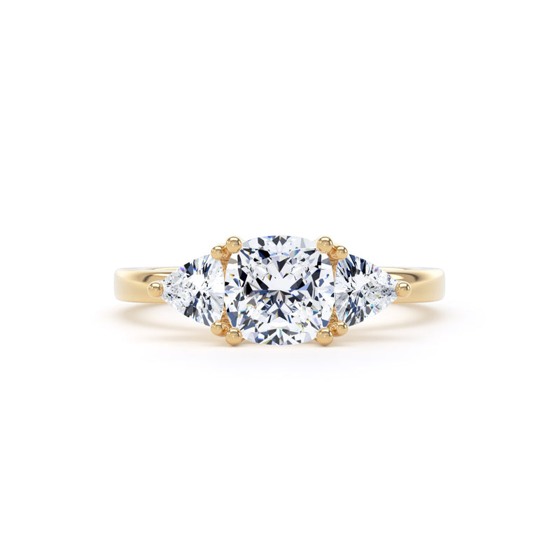 Vida Cushion Cut Engagement Ring in 9ct Yellow Gold