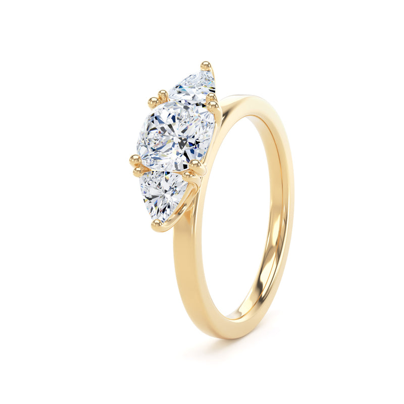 Vida Cushion Cut Engagement Ring in 9ct Yellow Gold