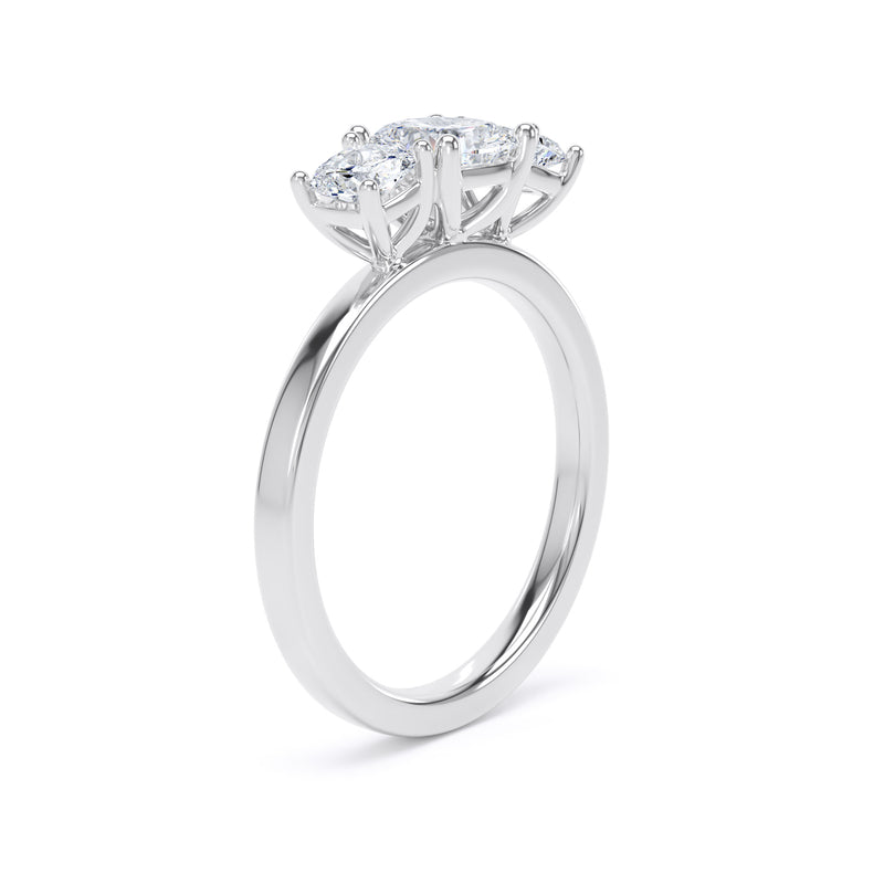 Vera Cushion Cut Engagement Ring in 9ct White Gold