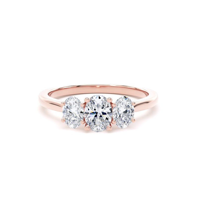 Thea Oval Cut Engagement Ring in 18ct Rose Gold