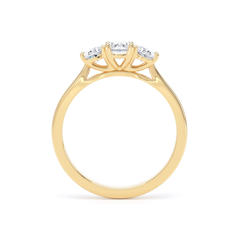 Thea Oval Cut Engagement Ring in 18ct Yellow Gold