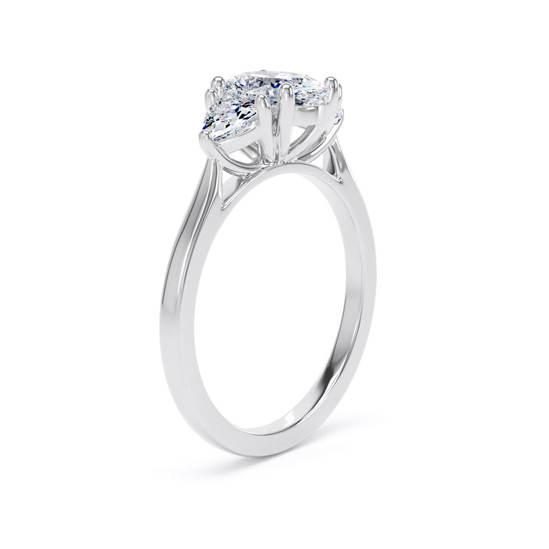 Tess Oval Cut Engagement Ring in 9ct White Gold