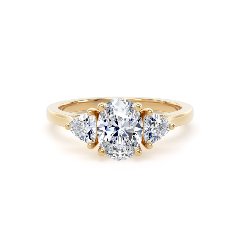 Tess Oval Cut Engagement Ring in 18ct Yellow Gold