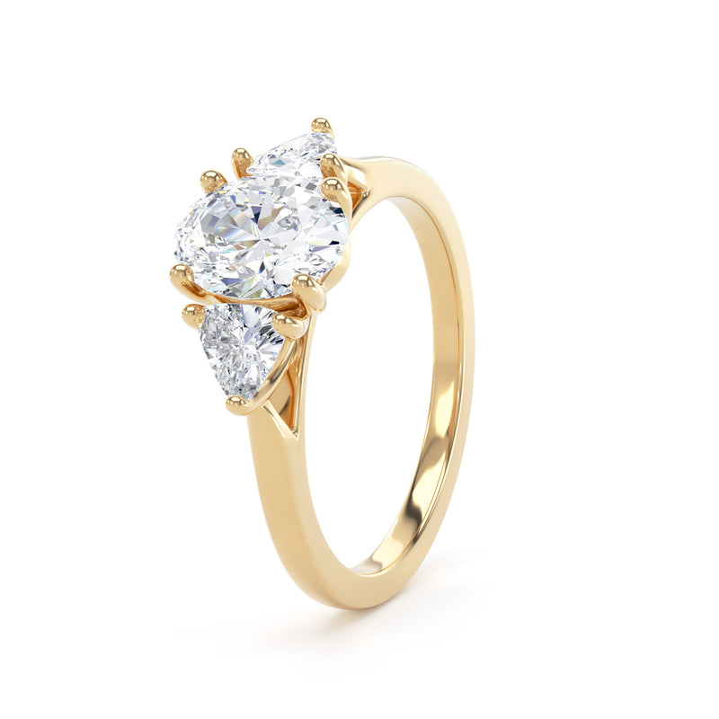 Tess Oval Cut Engagement Ring in 18ct Yellow Gold