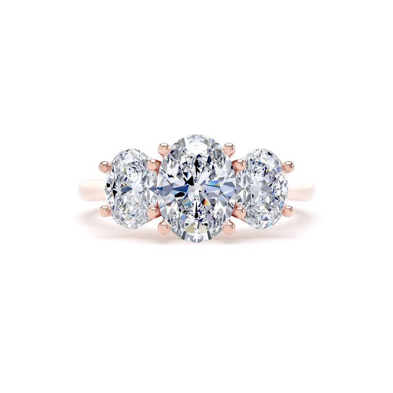 Tara Oval Cut Engagement Ring in 9ct Rose Gold