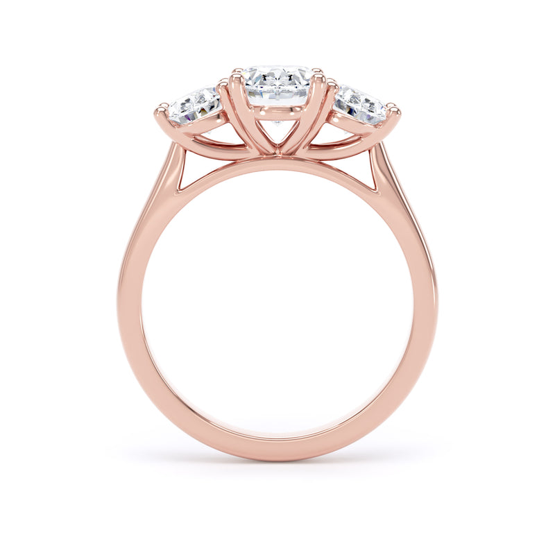 Tara Oval Cut Engagement Ring in 9ct Rose Gold