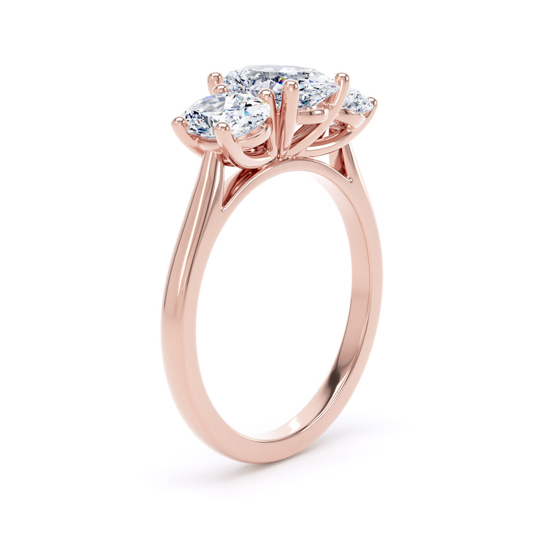 Tara Oval Cut Engagement Ring in 9ct Rose Gold
