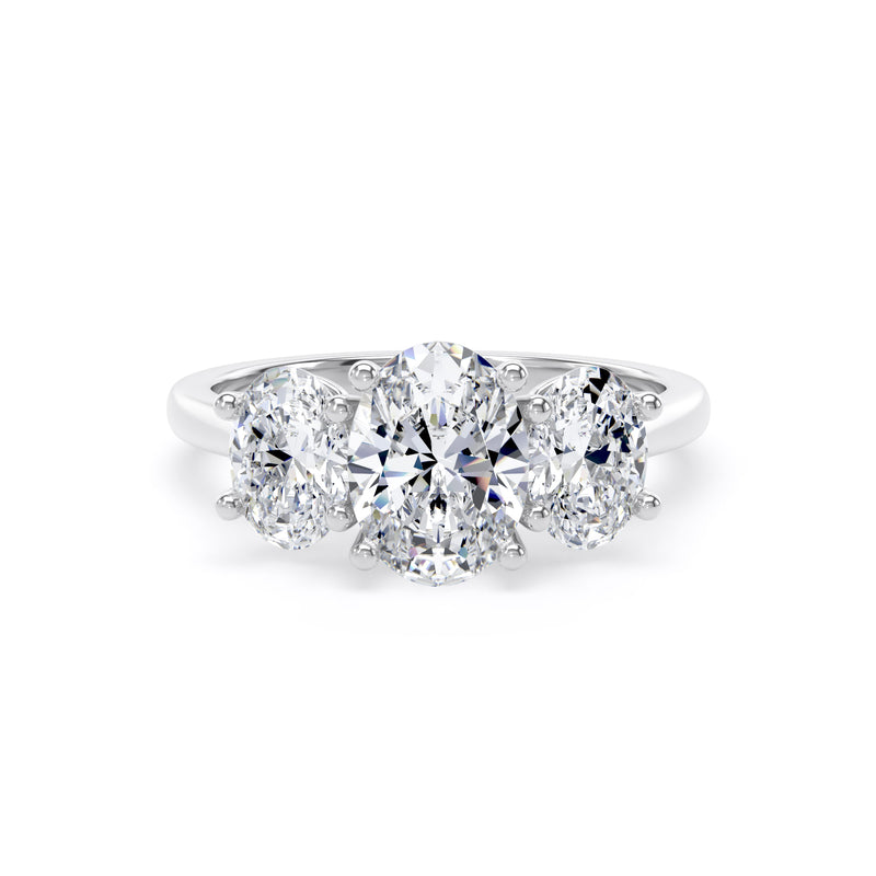 Tara Oval Cut Engagement Ring in Platinum 950