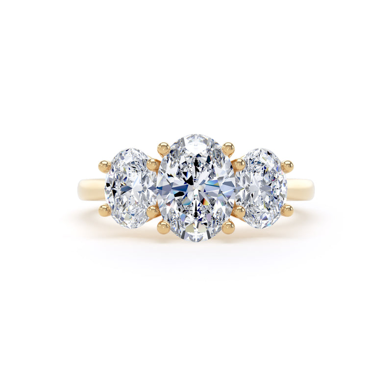 Tara Oval Cut Engagement Ring in 9ct Yellow Gold