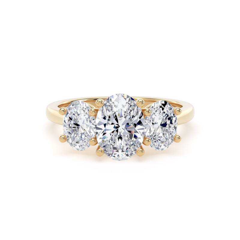 Tara Oval Cut Engagement Ring in 18ct Yellow Gold