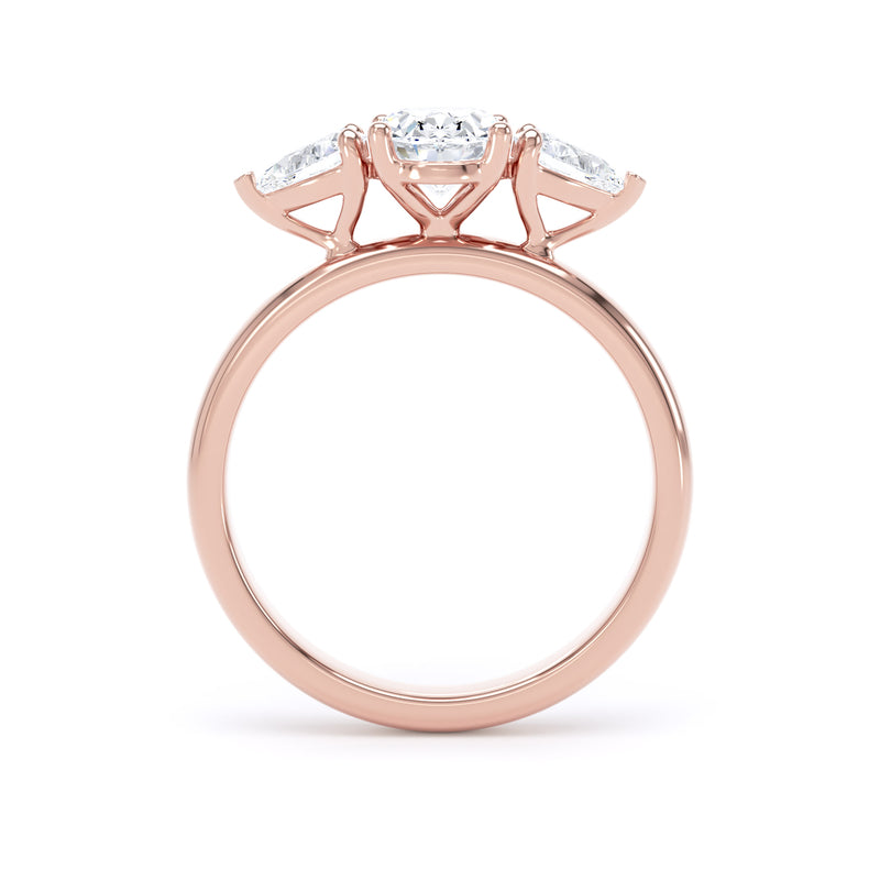 Sue Oval Cut Engagement Ring in 9ct Rose Gold