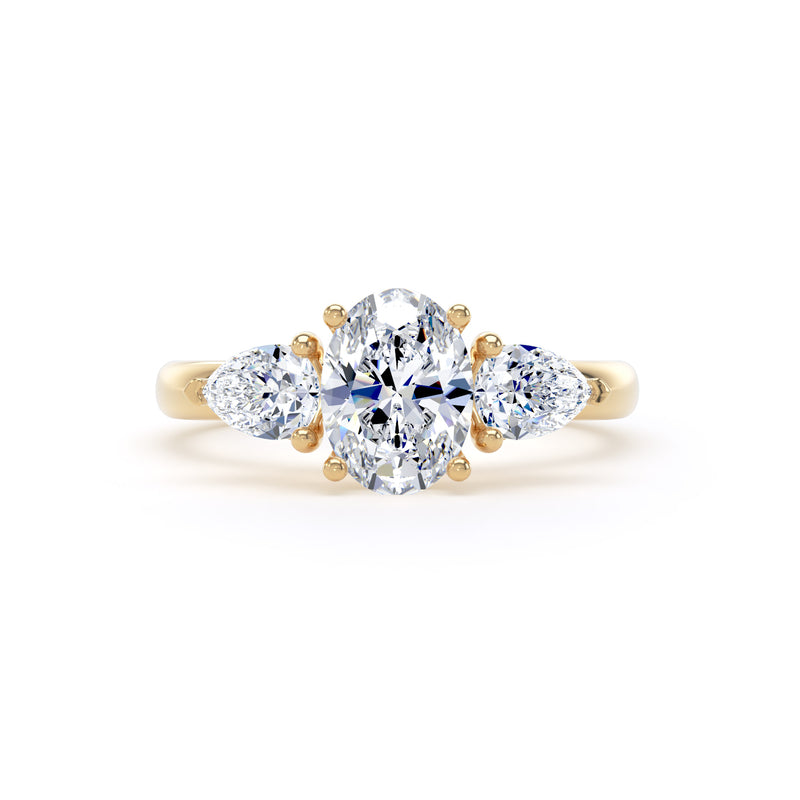 Sue Oval Cut Engagement Ring in 9ct Yellow Gold