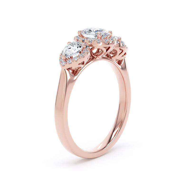 Oval Cut Engagement Ring in 9ct Rose Gold