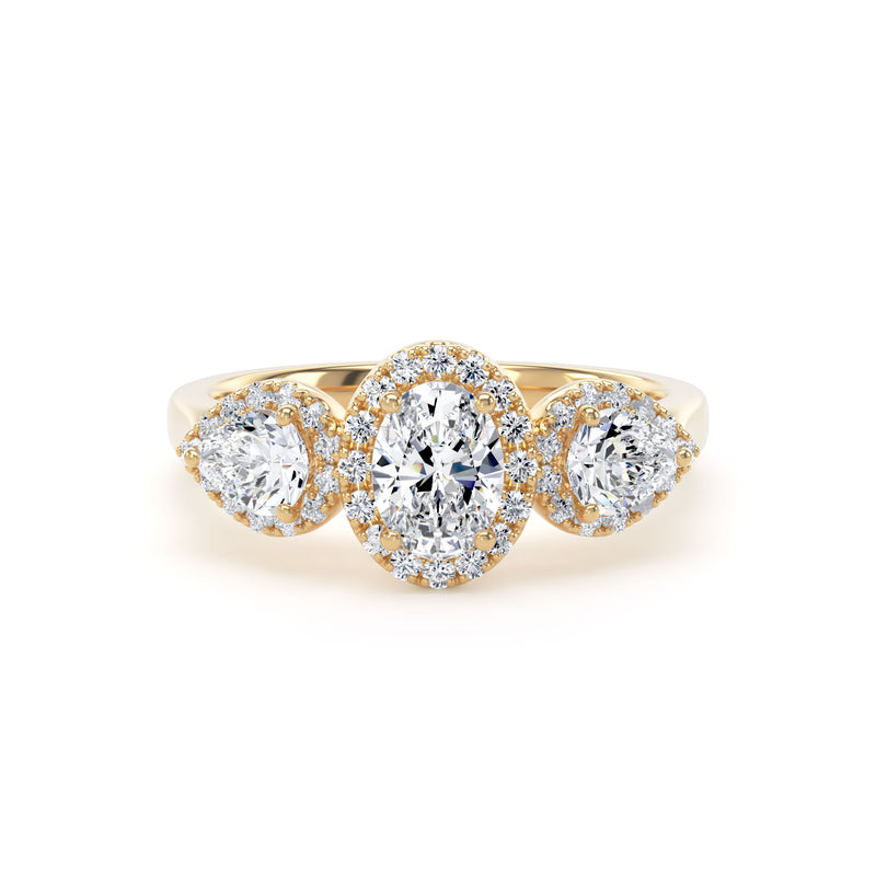 Oval Cut Engagement Ring in 9ct Yellow Gold