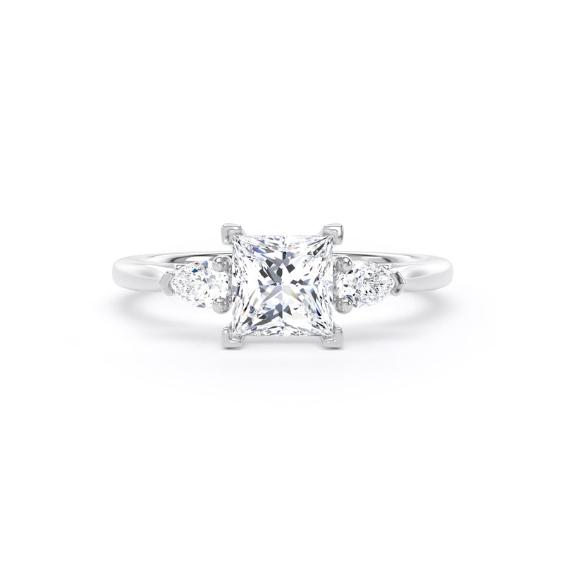 Sofie Princess Cut Engagement Ring in 9ct White Gold