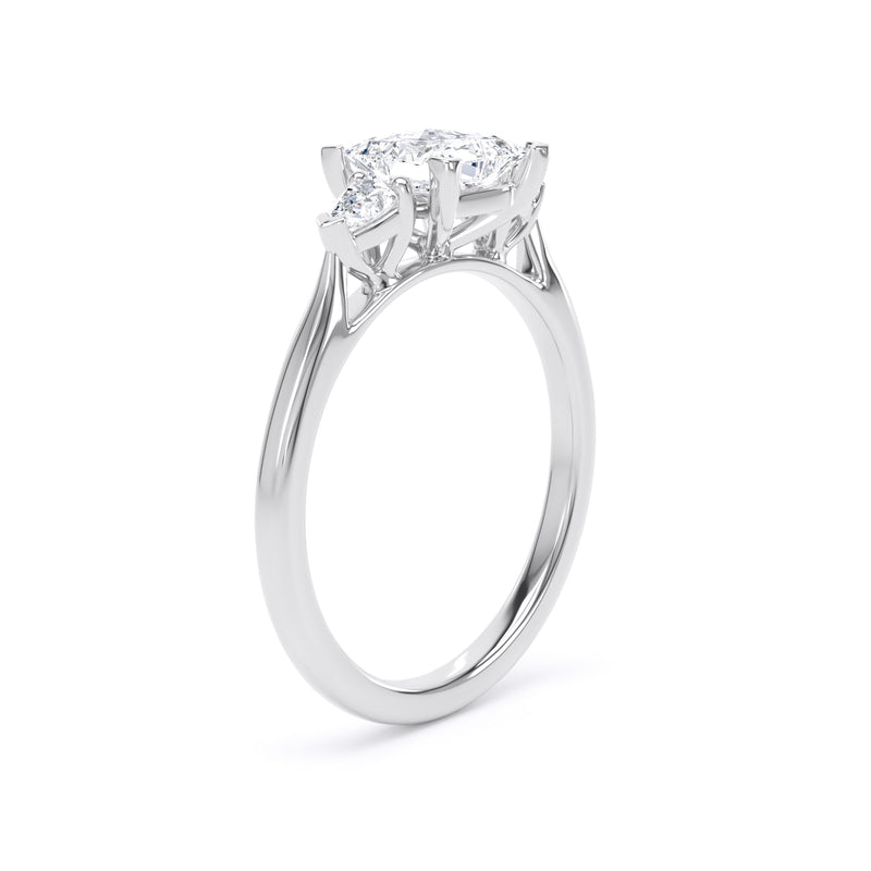 Sofie Princess Cut Engagement Ring in 18ct White Gold