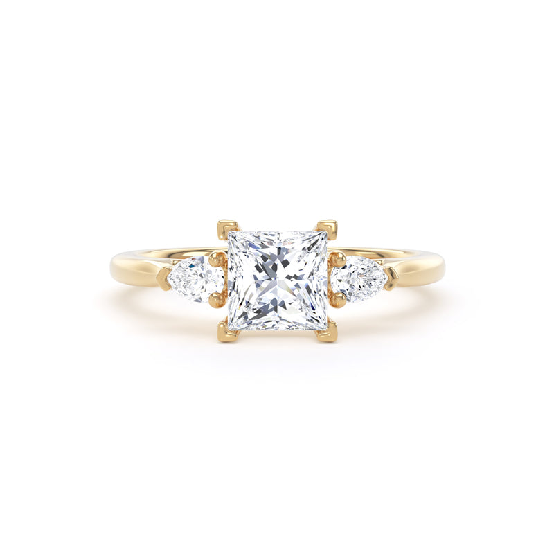 Sofie Princess Cut Engagement Ring in 9ct Yellow Gold