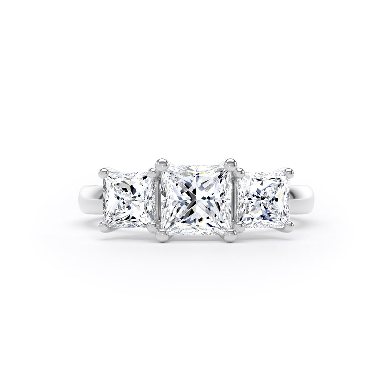 Sloane Princess Cut Engagement Ring in Platinum 950