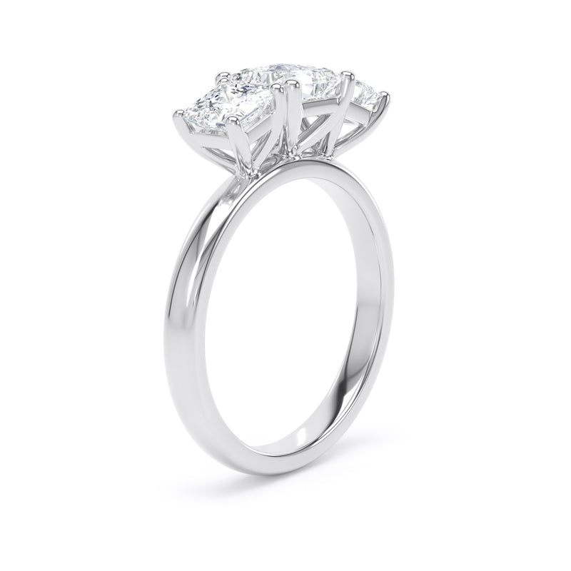 Sloane Princess Cut Engagement Ring in 9ct White Gold