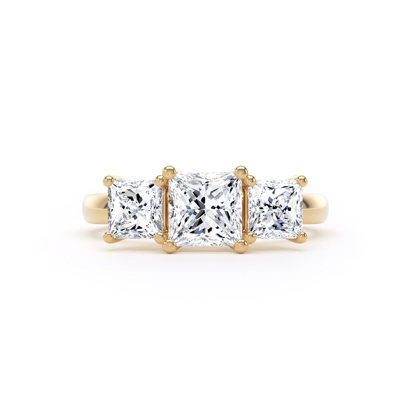 Sloane Princess Cut Engagement Ring in 9ct Yellow Gold
