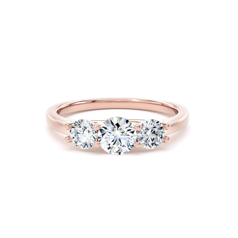 Skye Round Cut Engagement Ring in 9ct Rose Gold