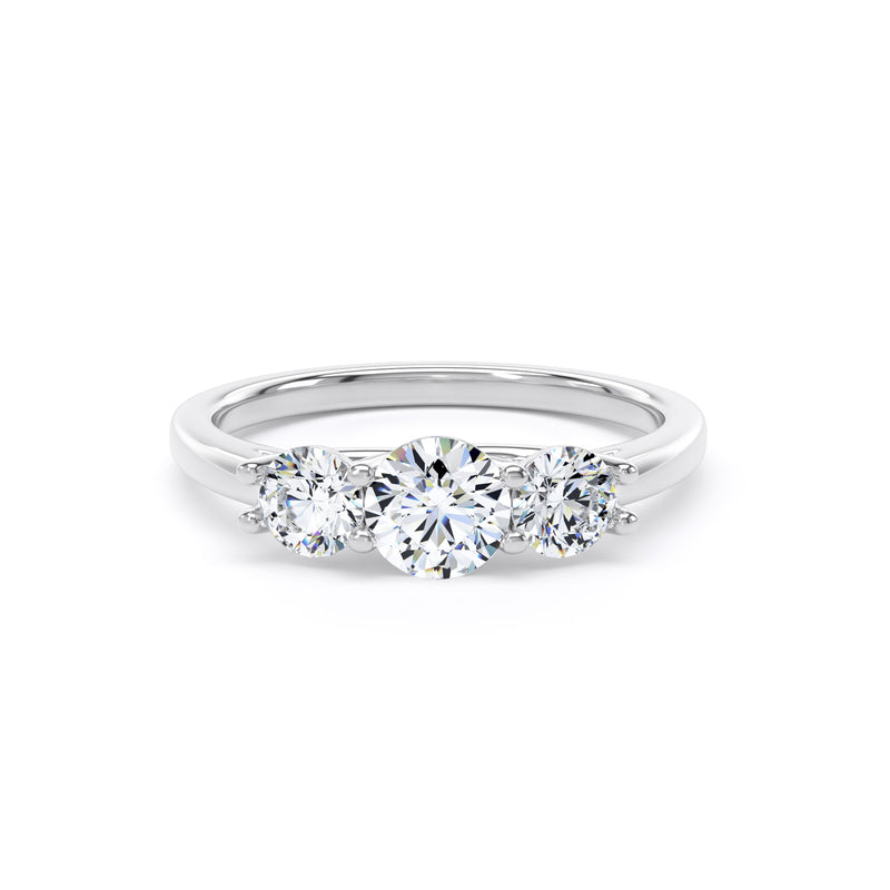 Skye Round Cut Engagement Ring in 9ct White Gold