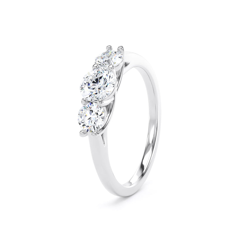 Skye Round Cut Engagement Ring in Platinum 950