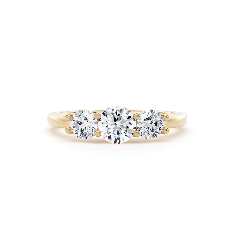 Skye Round Cut Engagement Ring in 9ct Yellow Gold