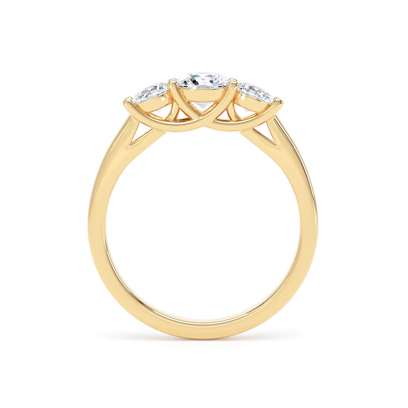 Skye Round Cut Engagement Ring in 9ct Yellow Gold