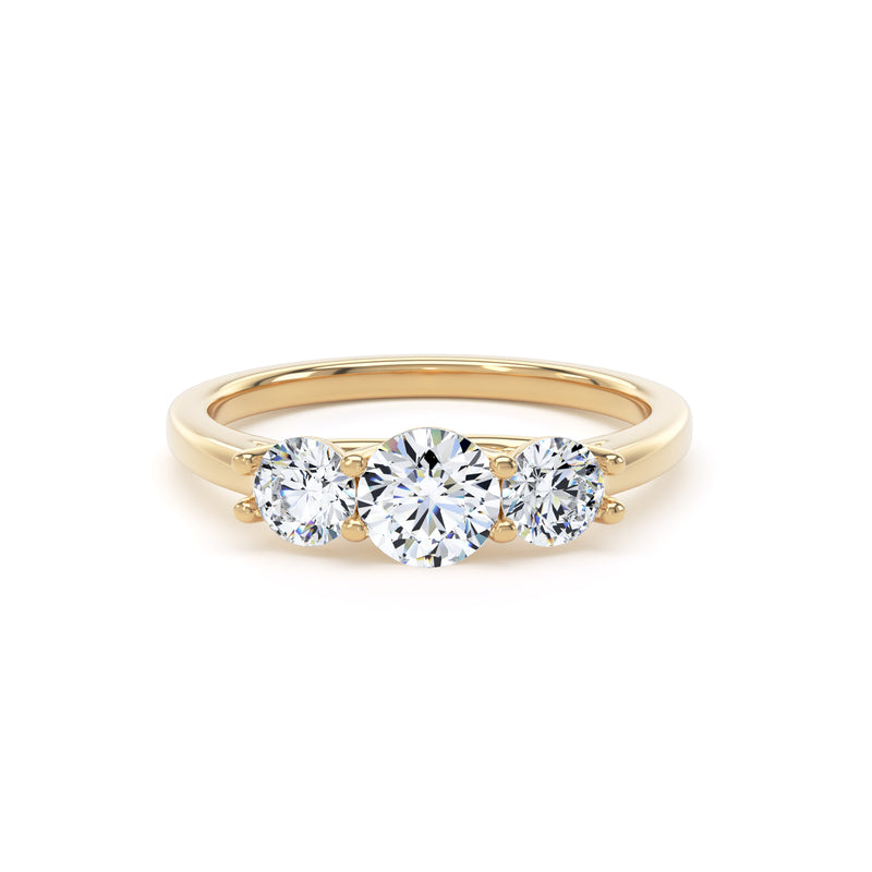 Skye Round Cut Engagement Ring in 9ct Yellow Gold