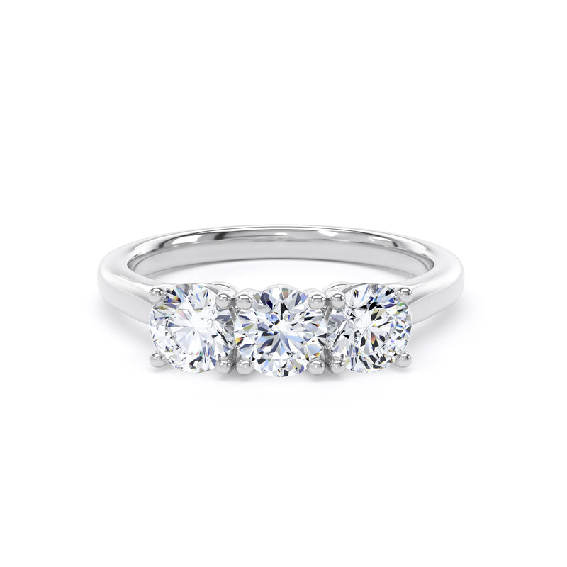 Sia Round Cut Engagement Ring in 9ct White Gold