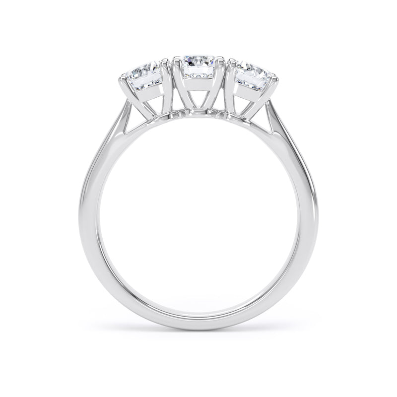 Sia Round Cut Engagement Ring in 9ct White Gold