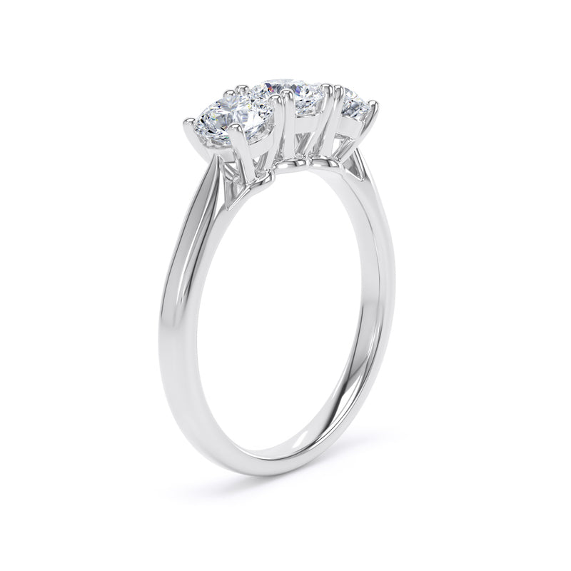 Sia Round Cut Engagement Ring in 9ct White Gold