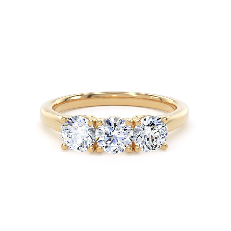 Sia Round Cut Engagement Ring in 18ct Yellow Gold