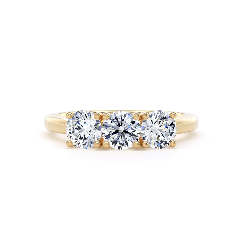 Sia Round Cut Engagement Ring in 18ct Yellow Gold