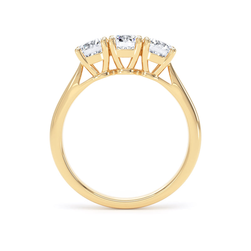 Sia Round Cut Engagement Ring in 18ct Yellow Gold