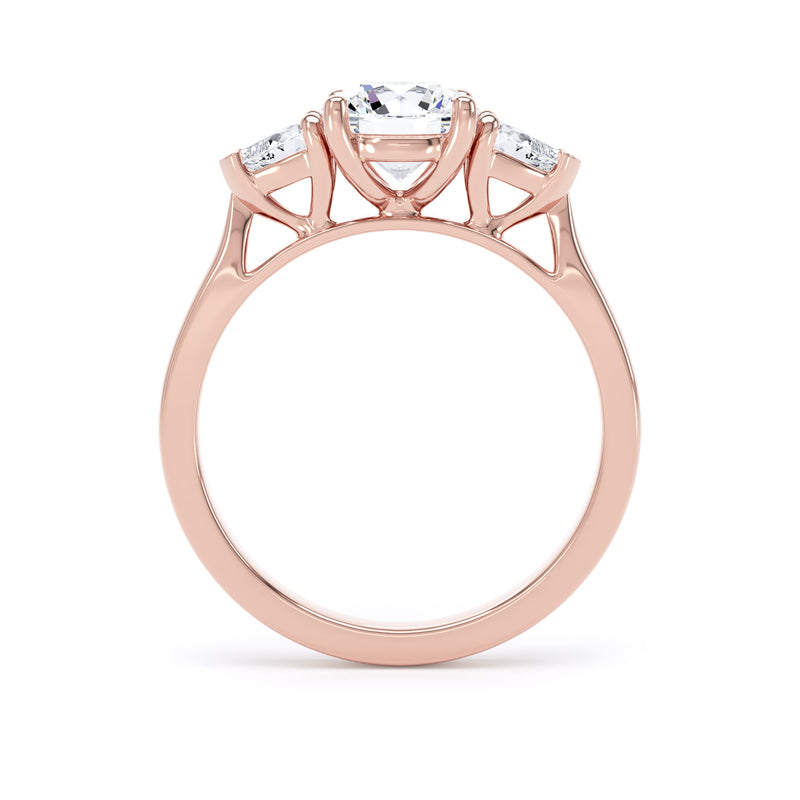 Sara Round Cut Engagement Ring in 9ct Rose Gold