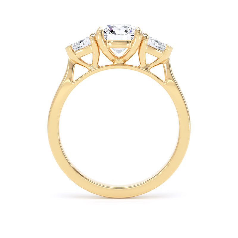 Sara Round Cut Engagement Ring in 18ct Yellow Gold