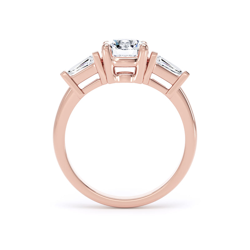 Ruth Round Cut Engagement Ring in 18ct Rose Gold