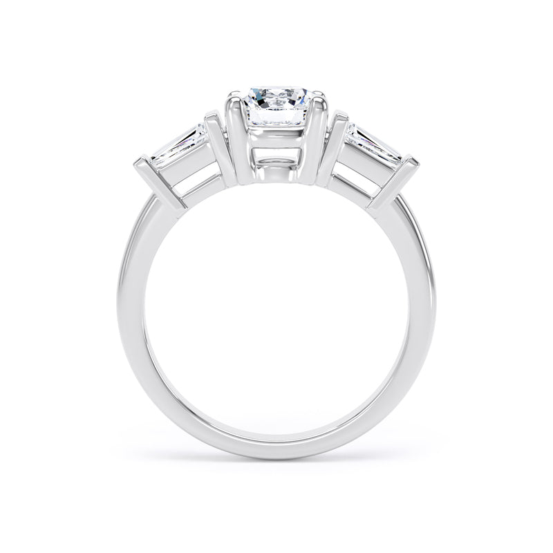 Ruth Round Cut Engagement Ring in Platinum 950