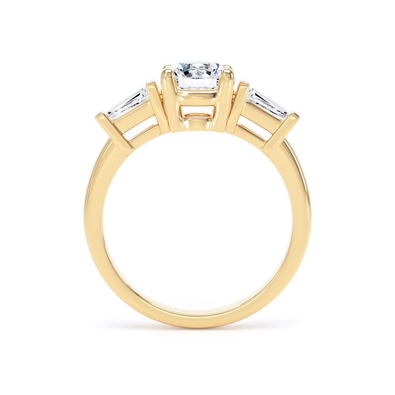 Ruth Round Cut Engagement Ring in 9ct Yellow Gold
