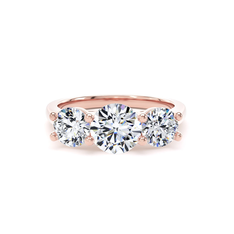Terra Round Cut Engagement Ring in 18ct Rose Gold