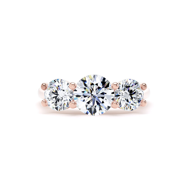Terra Round Cut Engagement Ring in 9ct Rose Gold