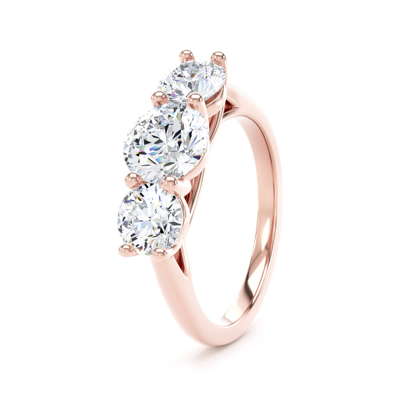 Terra Round Cut Engagement Ring in 9ct Rose Gold